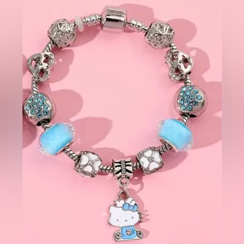 **Sanrio licensed** hello Kitty stainless steel charm bracelet NWT !